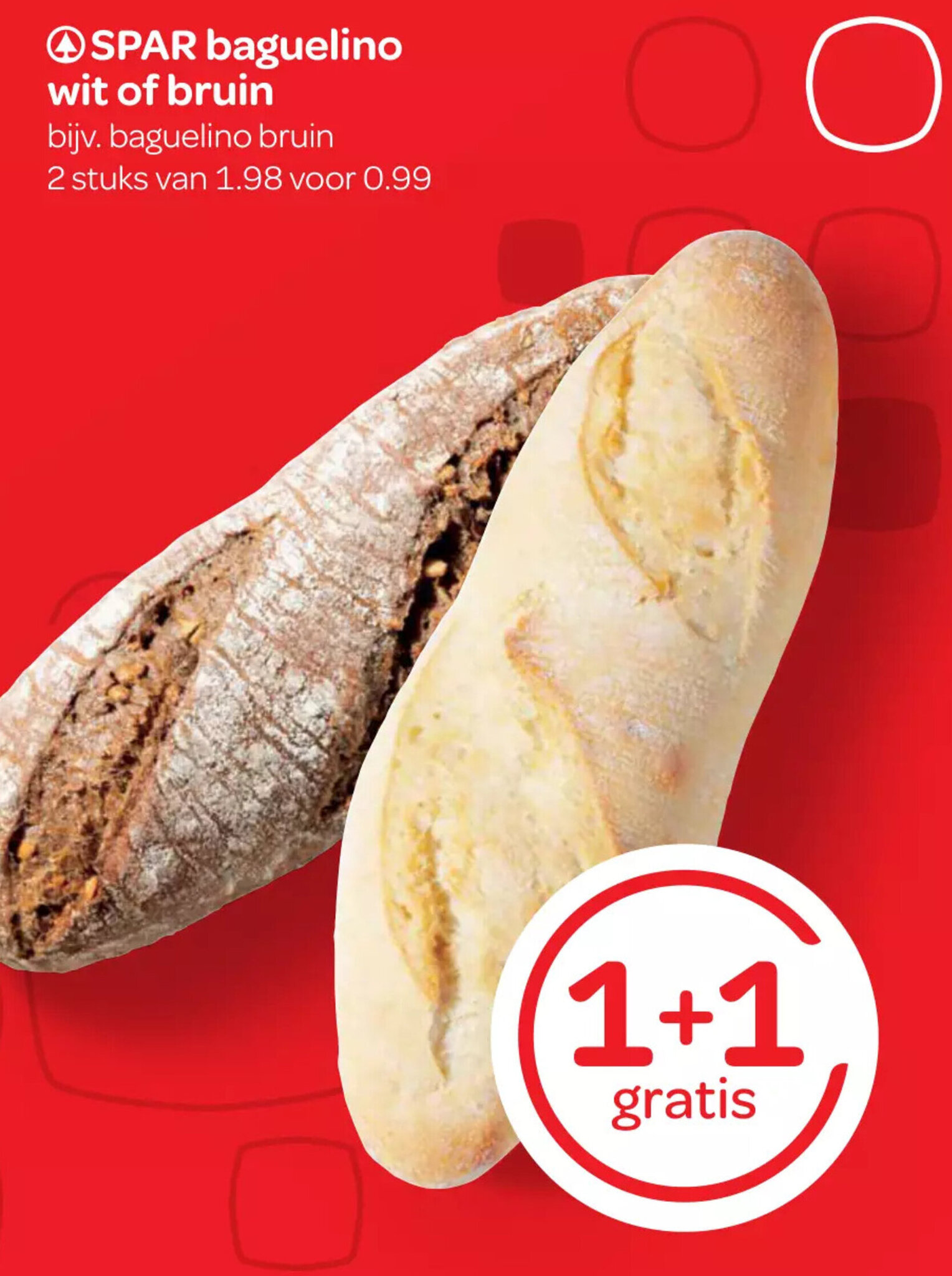 Spar SPAR baguelino wit of bruin aanbieding