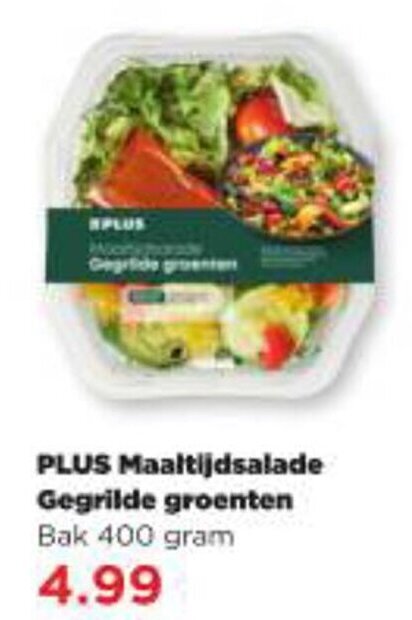 PLUS PLUS Maaltijdsalade Gegrilde groenten 400 gram aanbieding
