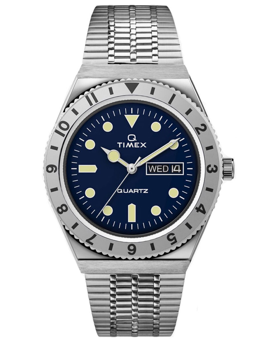 Bol.com Timex q reissue tw2v18300 horloge - staal - zilverkleurig - ø 38 mm aanbieding