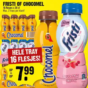 Dirck 3 FRISTI OF CHOCOMEL aanbieding