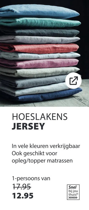 Lion Beddenshop Hoeslakens jersey aanbieding