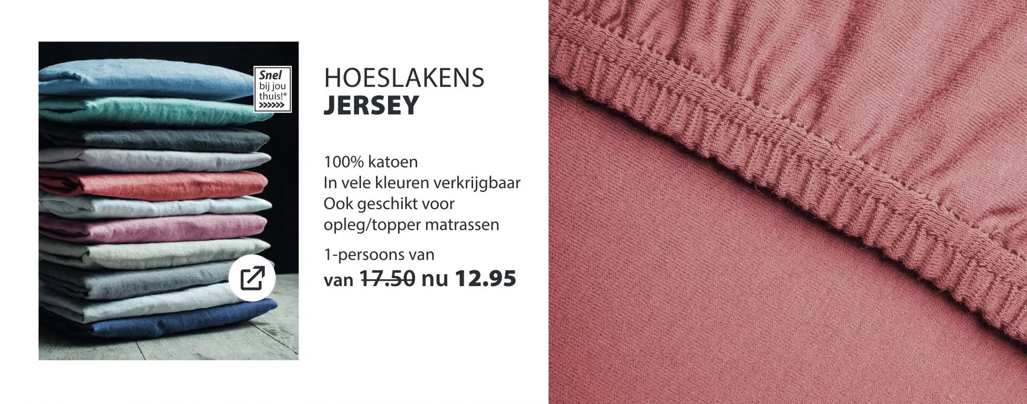 Lion Beddenshop Hoeslakens jersey aanbieding