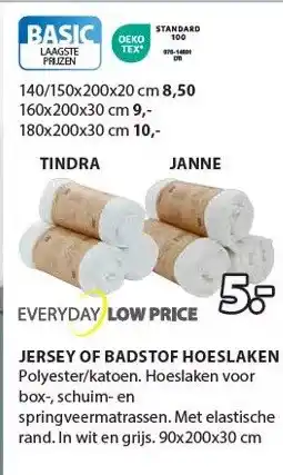 Jysk Jersey of badstof hoeslaken aanbieding