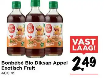 Vomar Voordeelmarkt Bonbébé Bio Diksap Appel Exotisch Fruit aanbieding