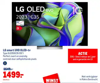 Makro LG smart UHD OLED-tv Type OLED55C35 (55") aanbieding