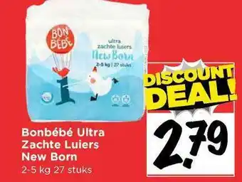 Vomar Voordeelmarkt Bonbébé Ultra Zachte Luiers New Born aanbieding