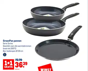 Makro GreenPan pannen Serie Torino aanbieding