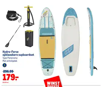 Makro Hydro-Force opblaasbare supboardset Type Panorama Met antislipdek aanbieding