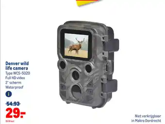 Makro Denver wild life camera Type WCS-5020 Full HD video 2" scherm Waterproof aanbieding