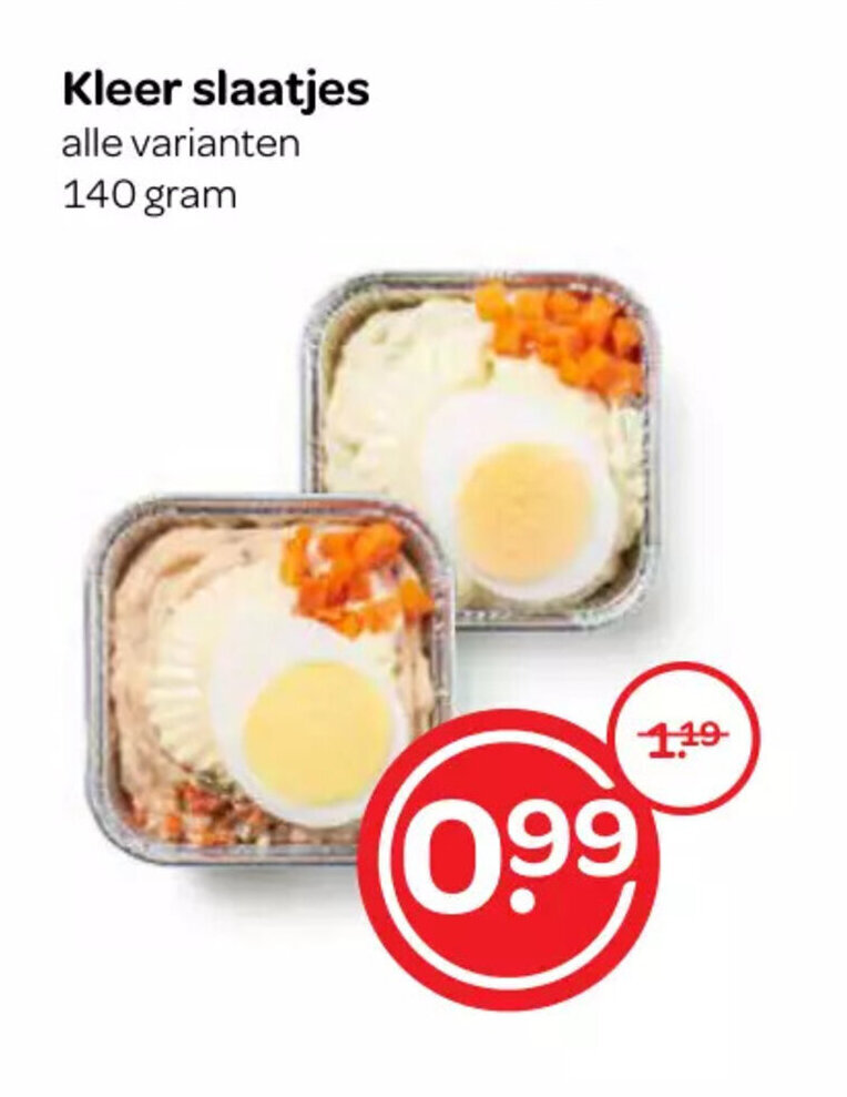 Spar Kleer slaatjes alle varianten 140 gram aanbieding