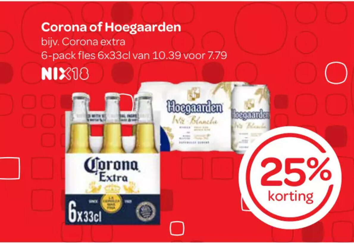 Spar Corona of Hoegaarden aanbieding