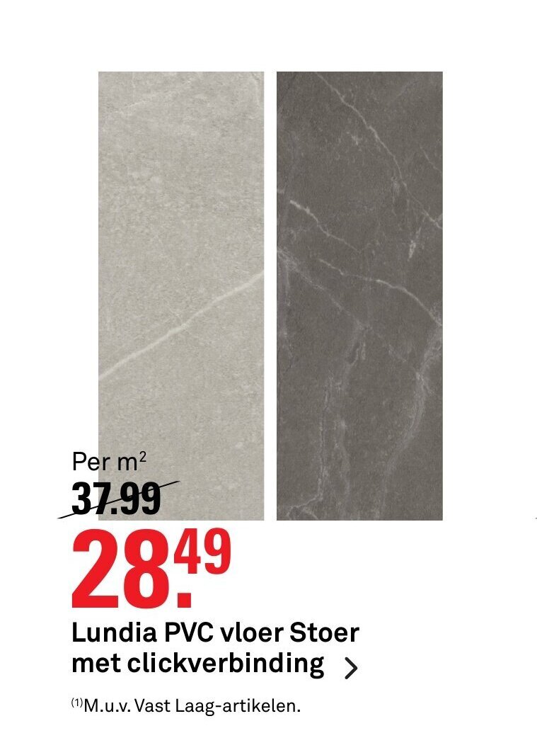 Lundia PVC vloer Store Met Clickverbinding per meter squared aanbieding