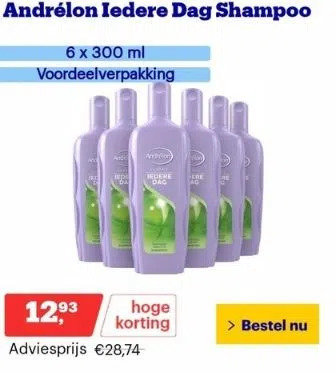 Bol.com Andrélon iedere dag shampoo aanbieding
