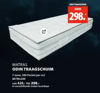 Lion Beddenshop Matras odin traagschuim aanbieding