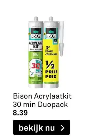 Karwei Bison Acrylaatkit 30 min Duopack aanbieding