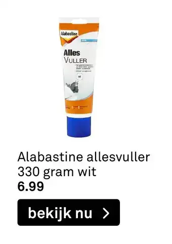 Karwei Alabastine Allesvuller 330 gram wit aanbieding