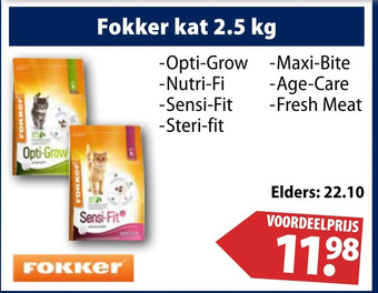 Huisdier Voordeelshop Fokker kat 2.5 kg aanbieding