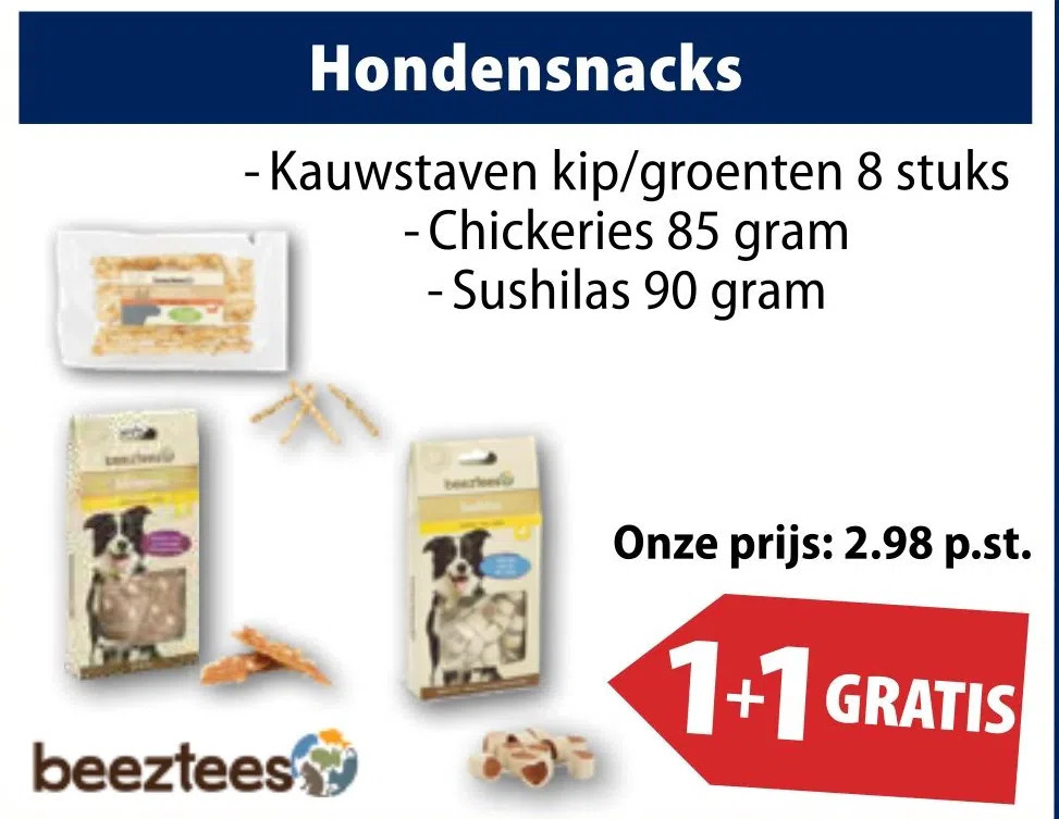 Huisdier Voordeelshop Hondensnacks aanbieding