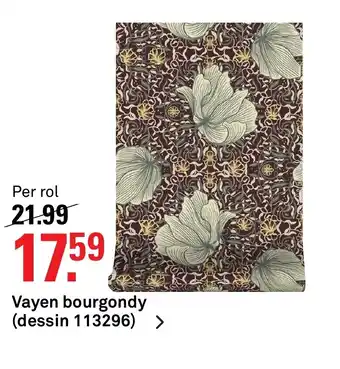 Karwei Vayen Bourgondy ( Desssin 113296 ) per rol aanbieding