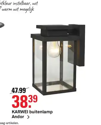 Karwei Buitenlamp Andor aanbieding