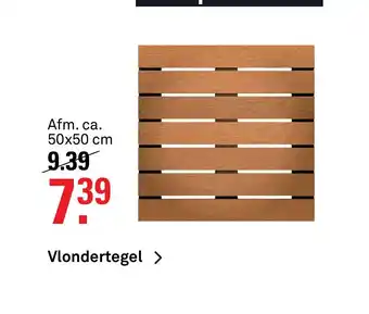 Karwei Vlondertegel Afm. ca. 50x50 cm aanbieding