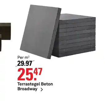 Karwei Terrastegel Beton Broadway aanbieding