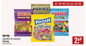 ALDI HARIBO OF MAOAM Snoep 325-375 g aanbieding