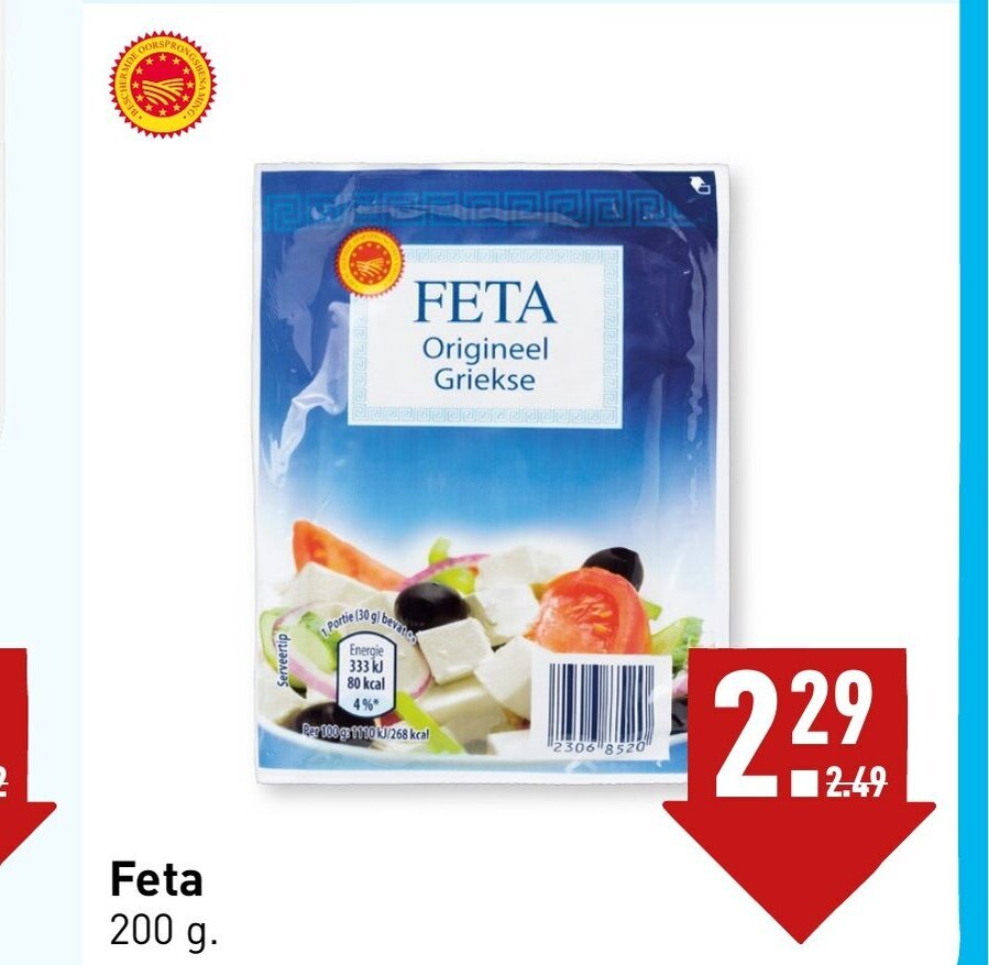 Feta 200 g. aanbieding bij ALDI