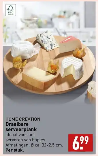 ALDI HOME CREATION Draaibare serveerplank aanbieding