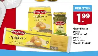 Hoogvliet Grand'Italia pasta all'Uovo of pesto aanbieding