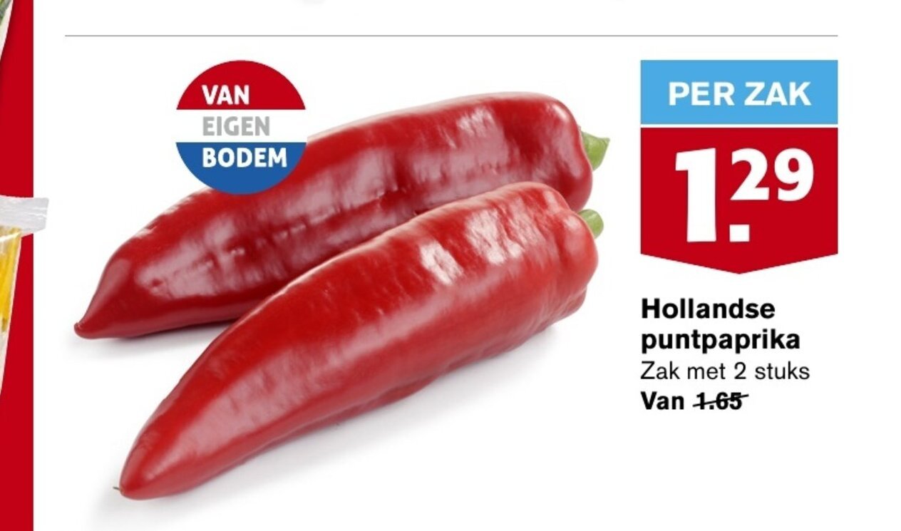 Hoogvliet Hollandse puntpaprika aanbieding