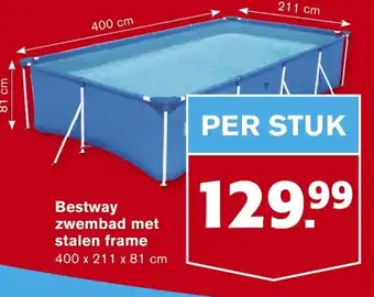 Hoogvliet Bestway zwembad met stalen frame aanbieding