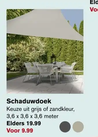Hoogvliet Schaduwdoek aanbieding