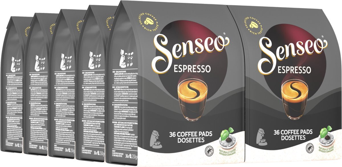 Bol.com Senseo espresso koffiepads - 9/9 intensiteit - 10 x 36 pads aanbieding