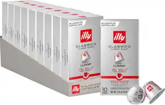 Bol.com Illy lungo classico koffiecups - intensiteit 5/9 - 10 x 10 capsules aanbieding