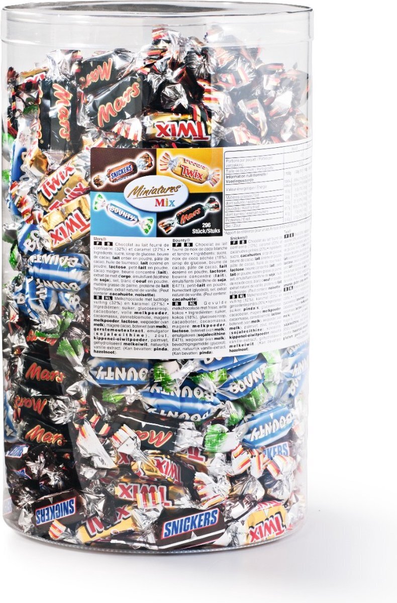 Bol.com Mars miniatures mix - 296 stuks - 3kg aanbieding
