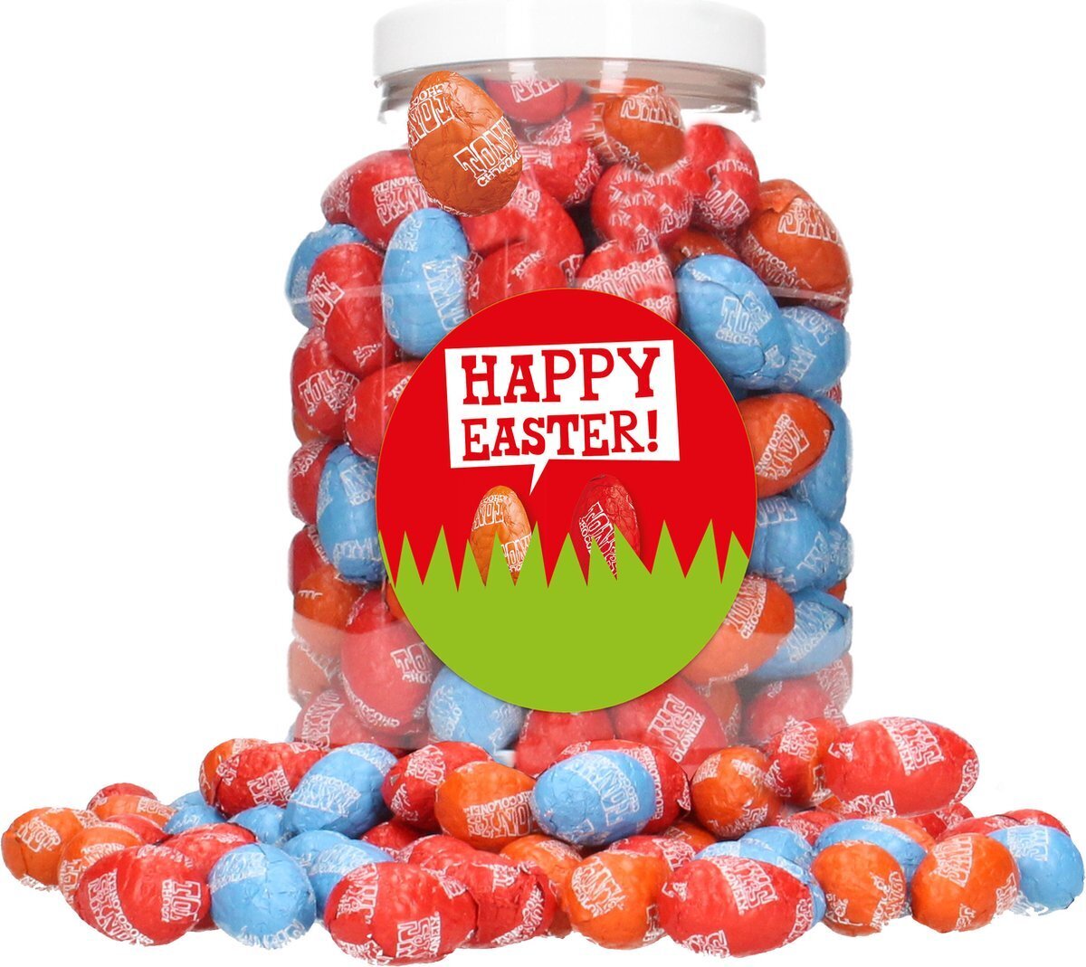 Bol.com Tony's chocolonely paaseitjes mixxboxx melk, karamel zeezout en donkere melk - 2000 gram aanbieding