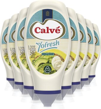 Bol.com Calvé yofresh mayonaise knijpfles - 8 x 430 ml - voordeelverpakking aanbieding