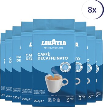 Bol.com Lavazza caffe decaffeinato filterkoffie - 250 gram x8 aanbieding