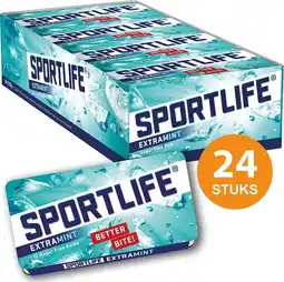 Bol.com Sportlife extramint 24 pakjes à 18 g suikervrije kauwgom - verfrisser aanbieding