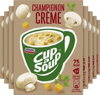 Bol.com Unox champignon crème cup-a-soup - 12 x 3 x 175 ml - voordeelverpakking aanbieding