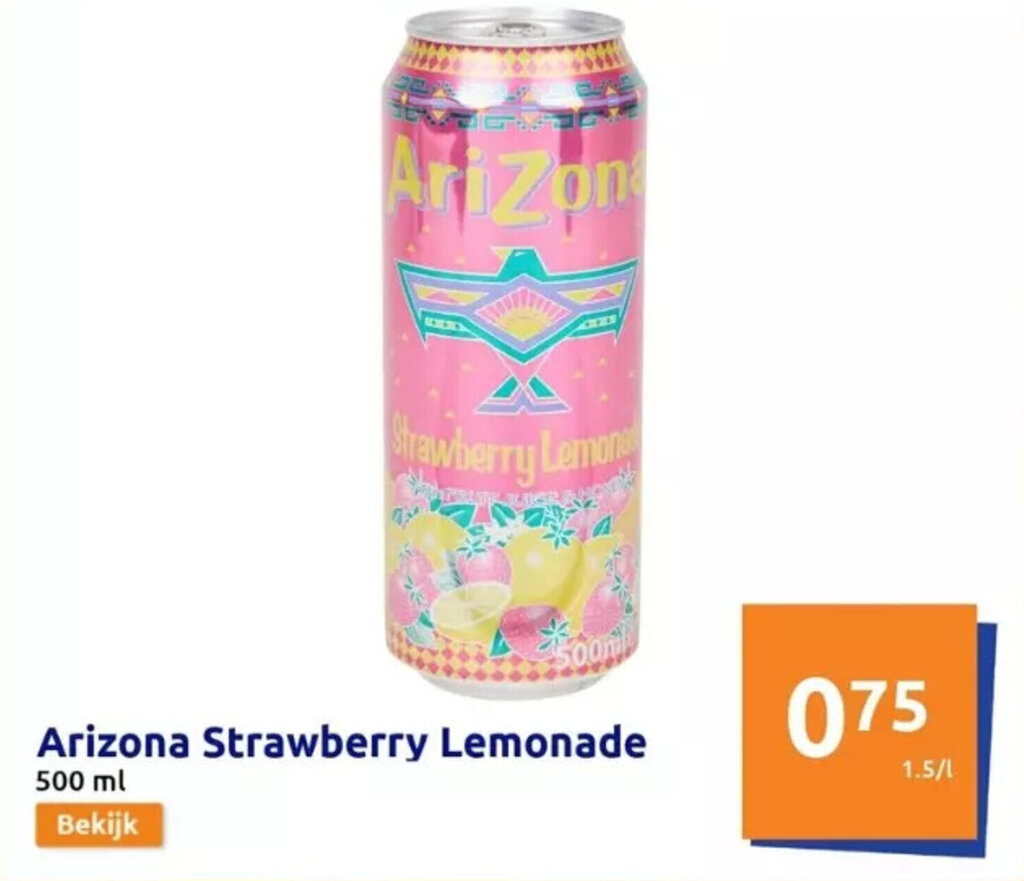 Arizona Strawberry Lemonade 500ml aanbieding bij Action