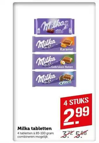 CoopCompact Milka Tabletten aanbieding