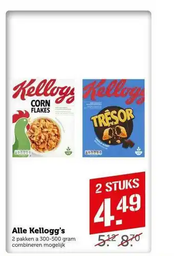 CoopCompact Alle Kellogg's aanbieding