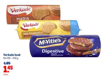 Makro Verkade koek Rol 150 - 200 g aanbieding