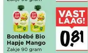 Vomar Voordeelmarkt Bonbébé Bio Hapje Mango aanbieding