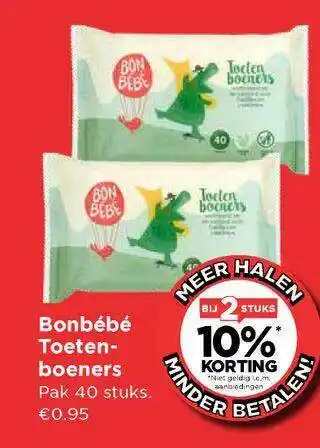 Vomar Voordeelmarkt Bonbébé Toetenboeners Bij 2 Stuks 10% Korting aanbieding