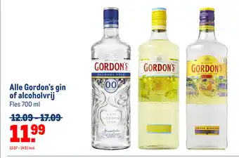 Makro Alle Gordon's gin Fles 700 ml aanbieding