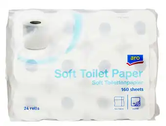Makro Aro toiletpapier 3-laags Folie 24 rollen aanbieding