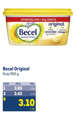 Makro Becel Original Kuip 550 g aanbieding